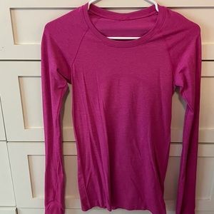 pow pink lululemon long sleeve swiftly tech